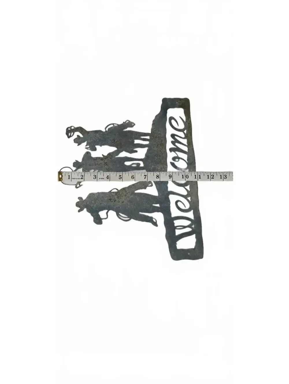 Rustic Western Cowboy Welcome Sign Metal Wall Art